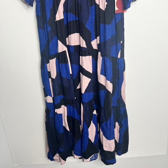 Mister Zimi Lottie Midi Dress in Agave  Geometric Womens Size 10 - Picture 4 of 16